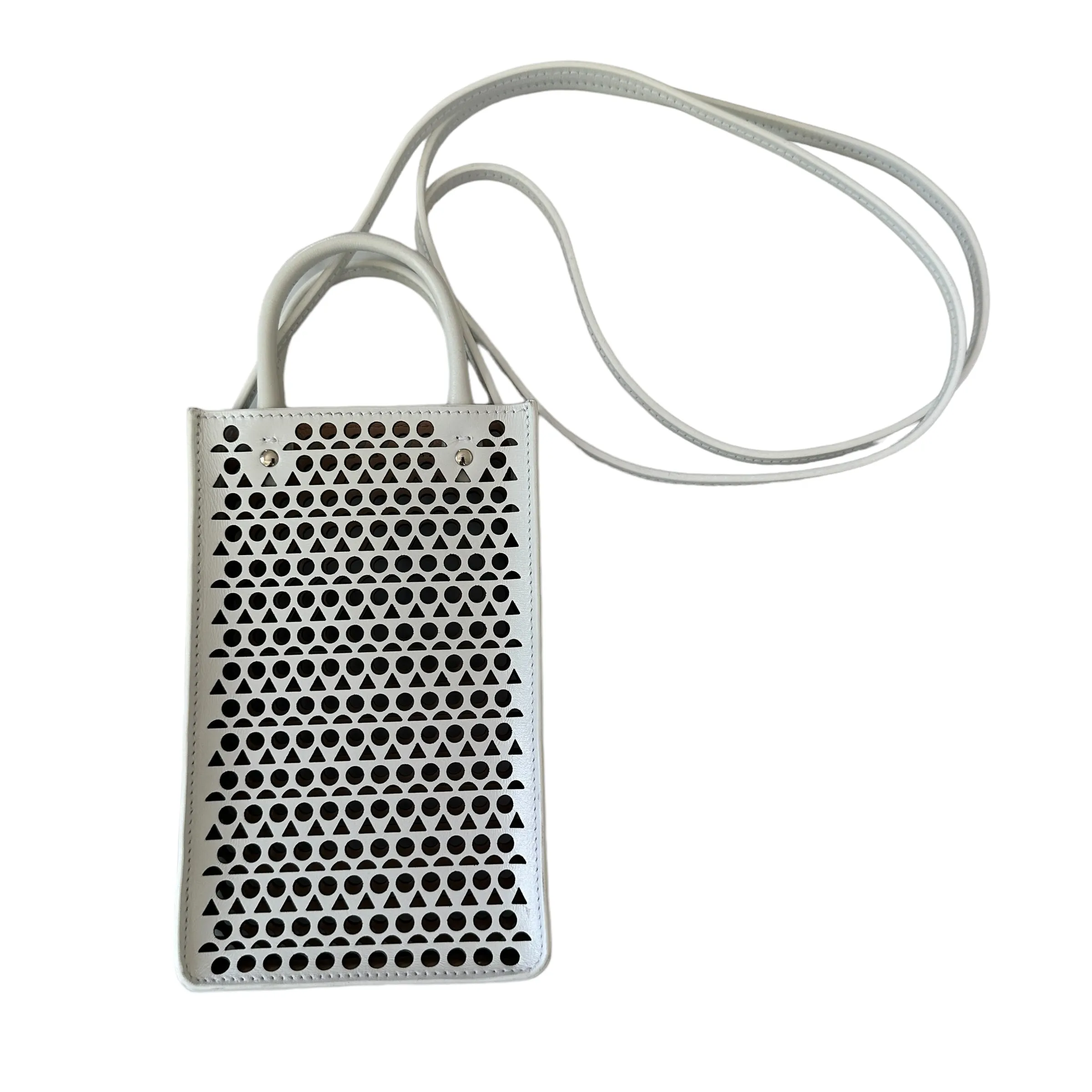 2022 White Perforated Mini Bag