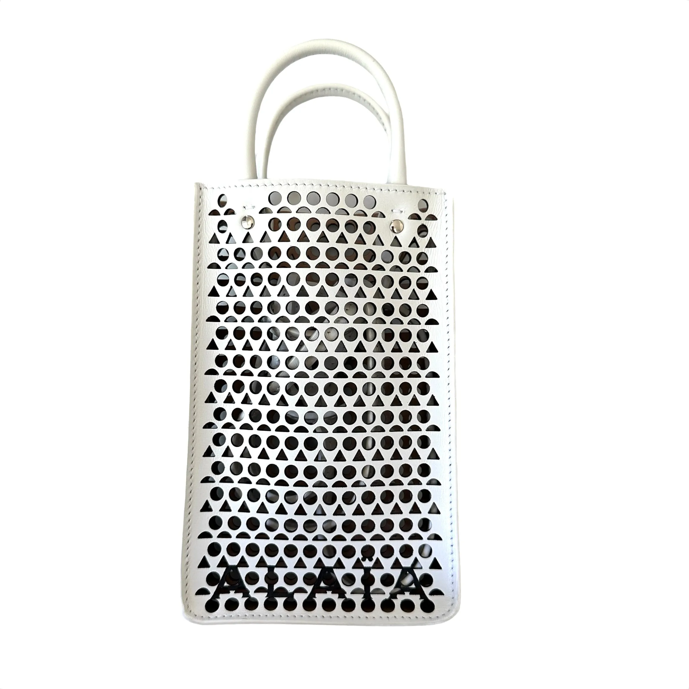 2022 White Perforated Mini Bag