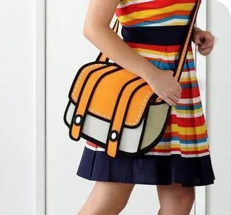 2D Cartoon Messenger Bag