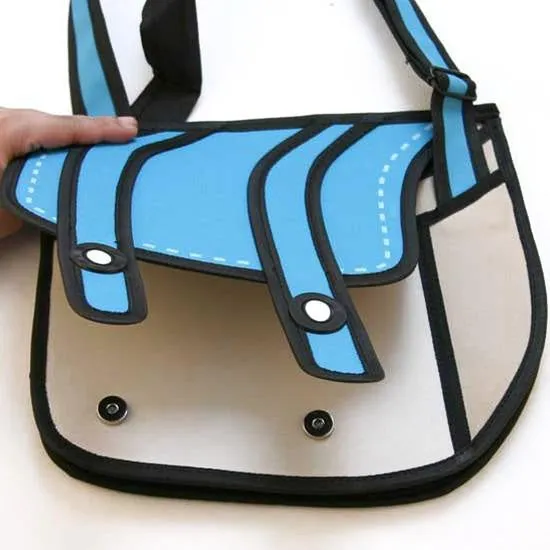 2D Cartoon Messenger Bag