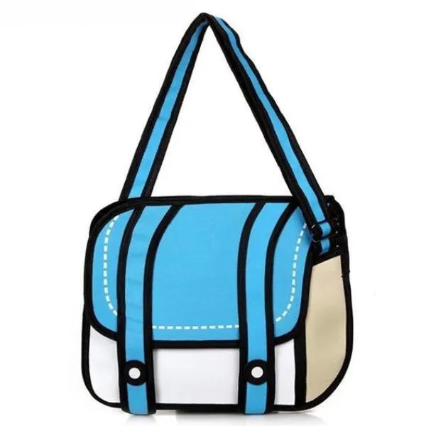 2D Cartoon Messenger Bag