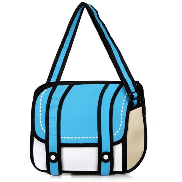 2D Cartoon Messenger Bag