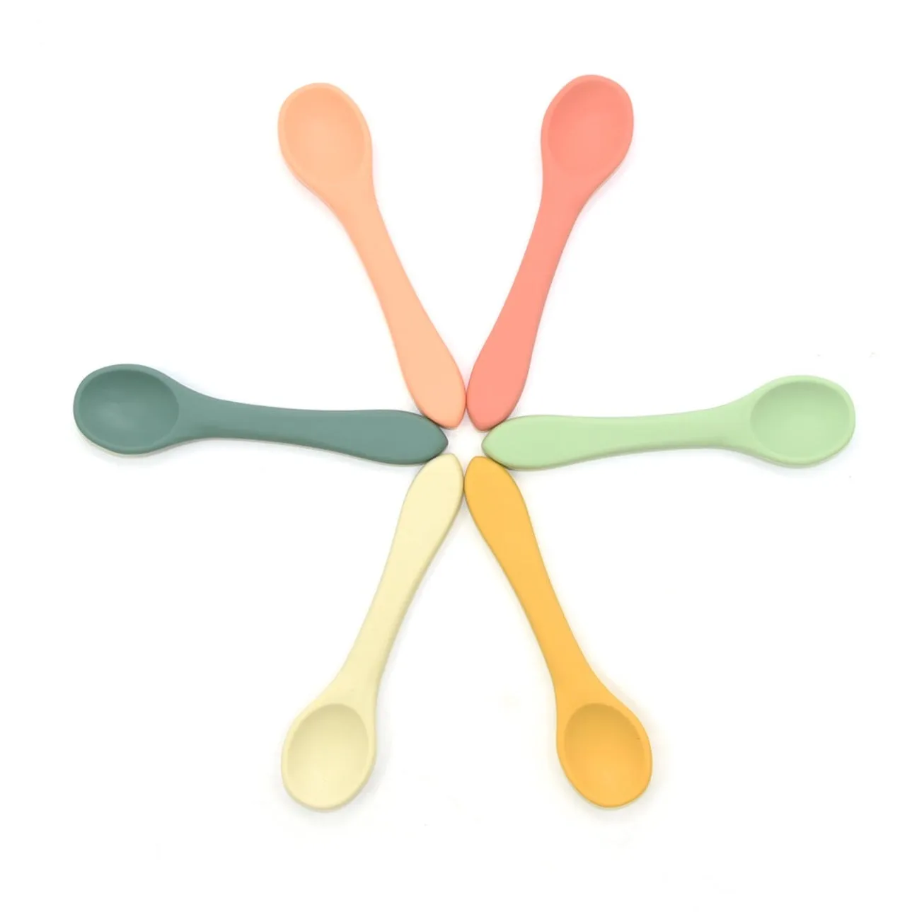 2pk Silicone Baby Spoons | 6 Colors