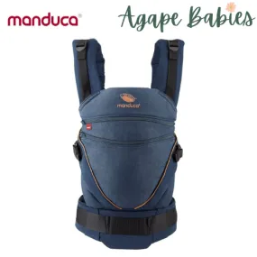 [3 Years Local Warranty] Manduca XT Organic Cotton Baby & Toddler Carrier - Denim Blue Toffee