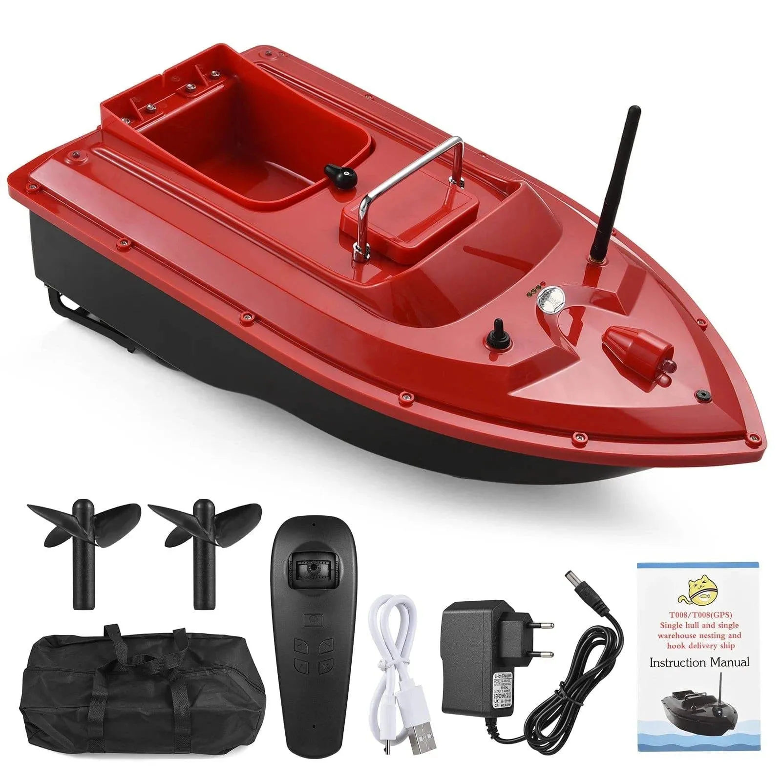 500M Wireless Remote Control Fishing Bait Boat Fishing Feeder Ship Fishing Equipment 1.5KG Load For Outdoor Fishing