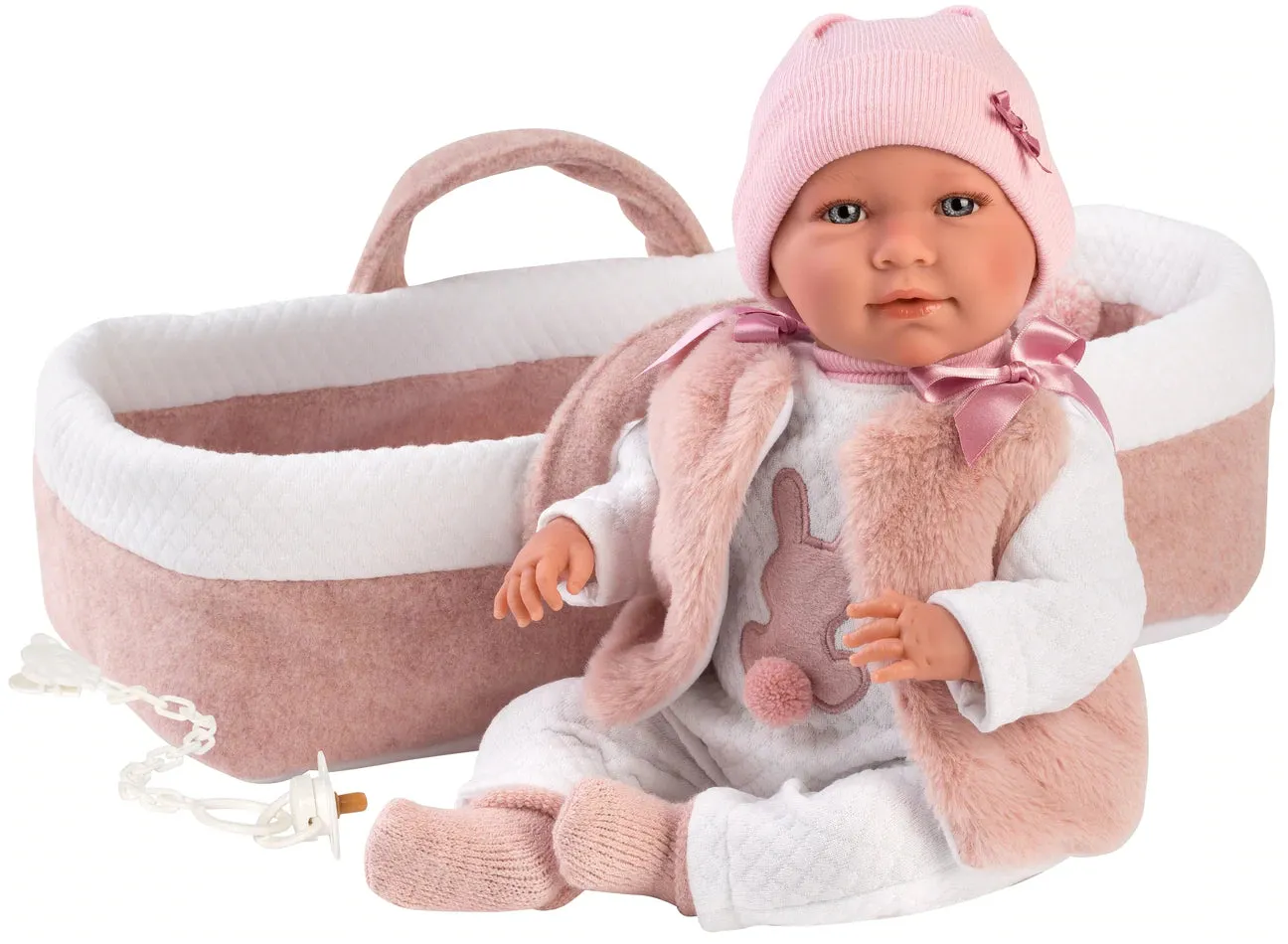 74012 Crying Pink Doll In Carrier