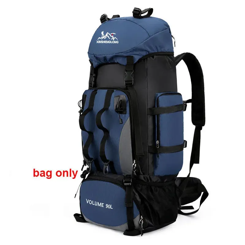 90L Waterproof Backpack Rucksack Large Capacity Sports Bag Camping Equipment