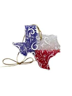 Air Freshener Red White and Blue Swirl Texas