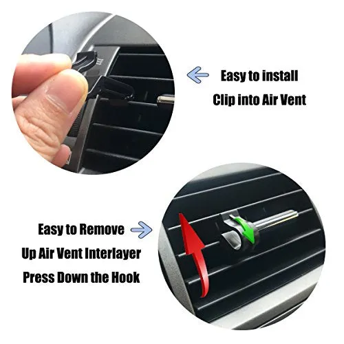 Air Vent Storage Organizer with Hook for Tesla Model S & X - Black