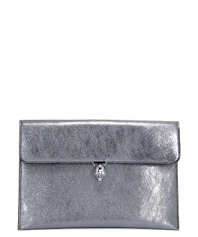 Alexander McQueen Skull Buckle Clutch Bag