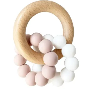 Alimrose - Double Silicone Teether Ring - Petal White