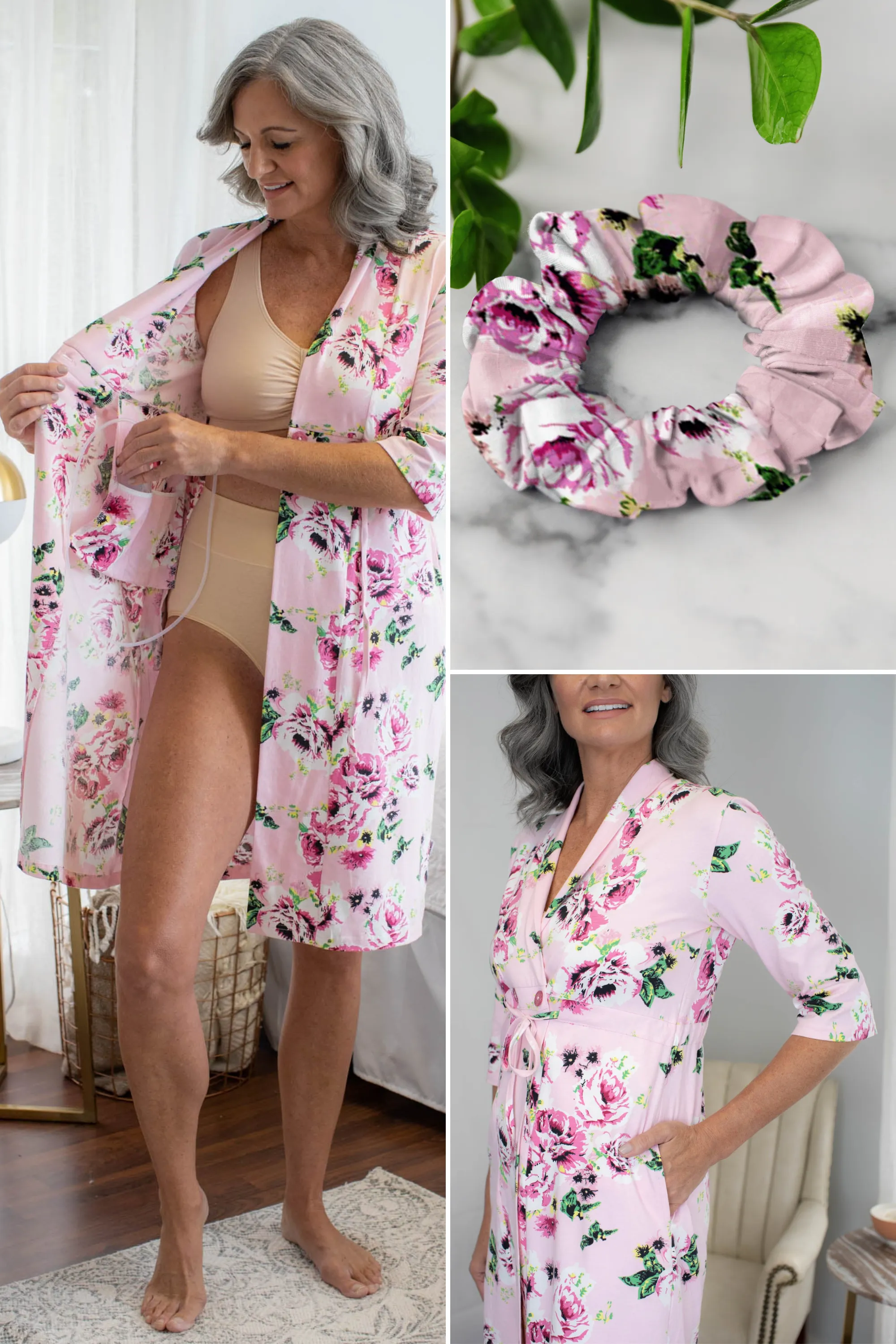 Amelia Recovery Robe & Matching Scrunchie Set