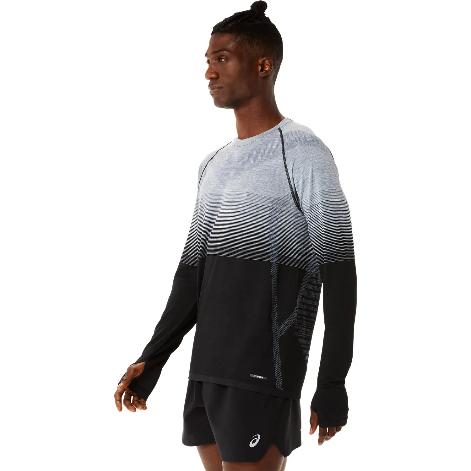 Asics Men&#x27;s Seamless LS Top Performance Black/Carrier Grey | Buy Asics Men&#x27;s Seamless LS Top Performance Black/Carrier Grey here | Outnorth