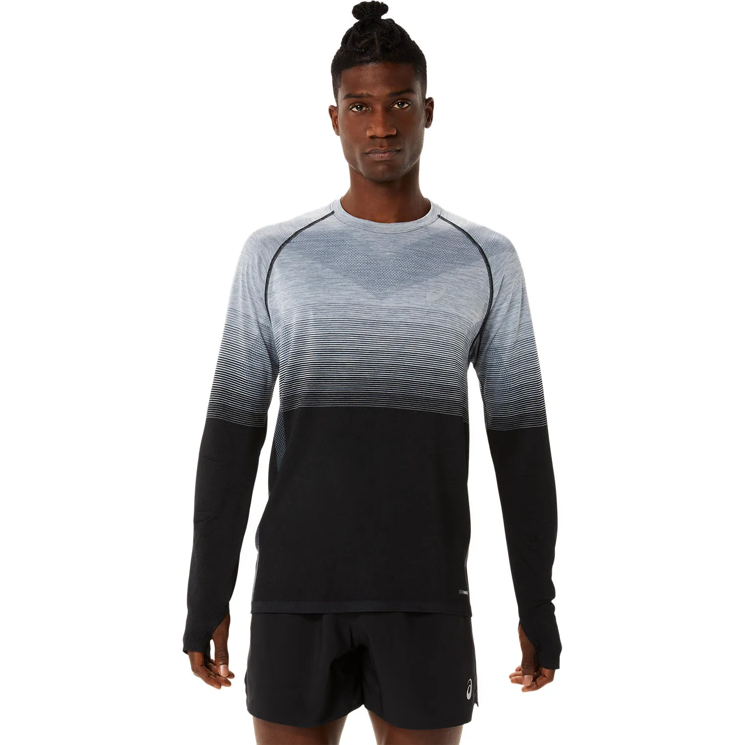 Asics Men&#x27;s Seamless LS Top Performance Black/Carrier Grey | Buy Asics Men&#x27;s Seamless LS Top Performance Black/Carrier Grey here | Outnorth