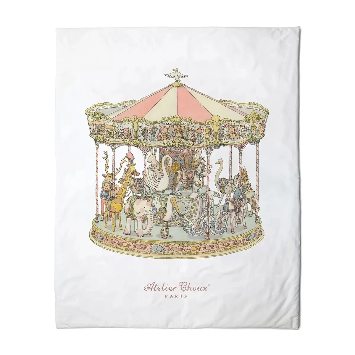 Atelier Choux Reversible Quilt Monceau/Carousel Pink