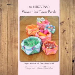 Aunties Two - Woven Hexi Flower Bowls AT621