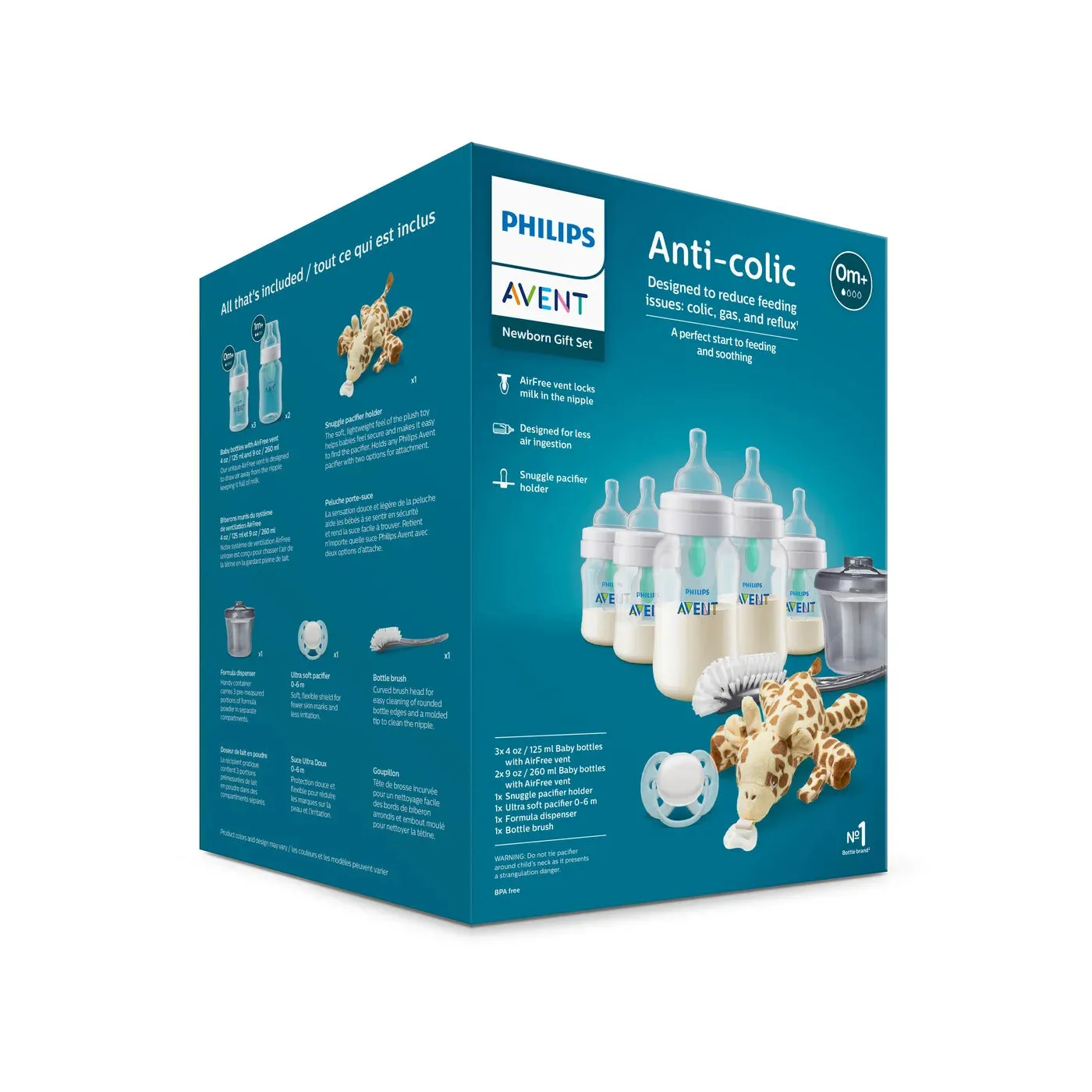 AVENT Anti-colic Baby Bottle with AirFree Vent Newborn GiftSet