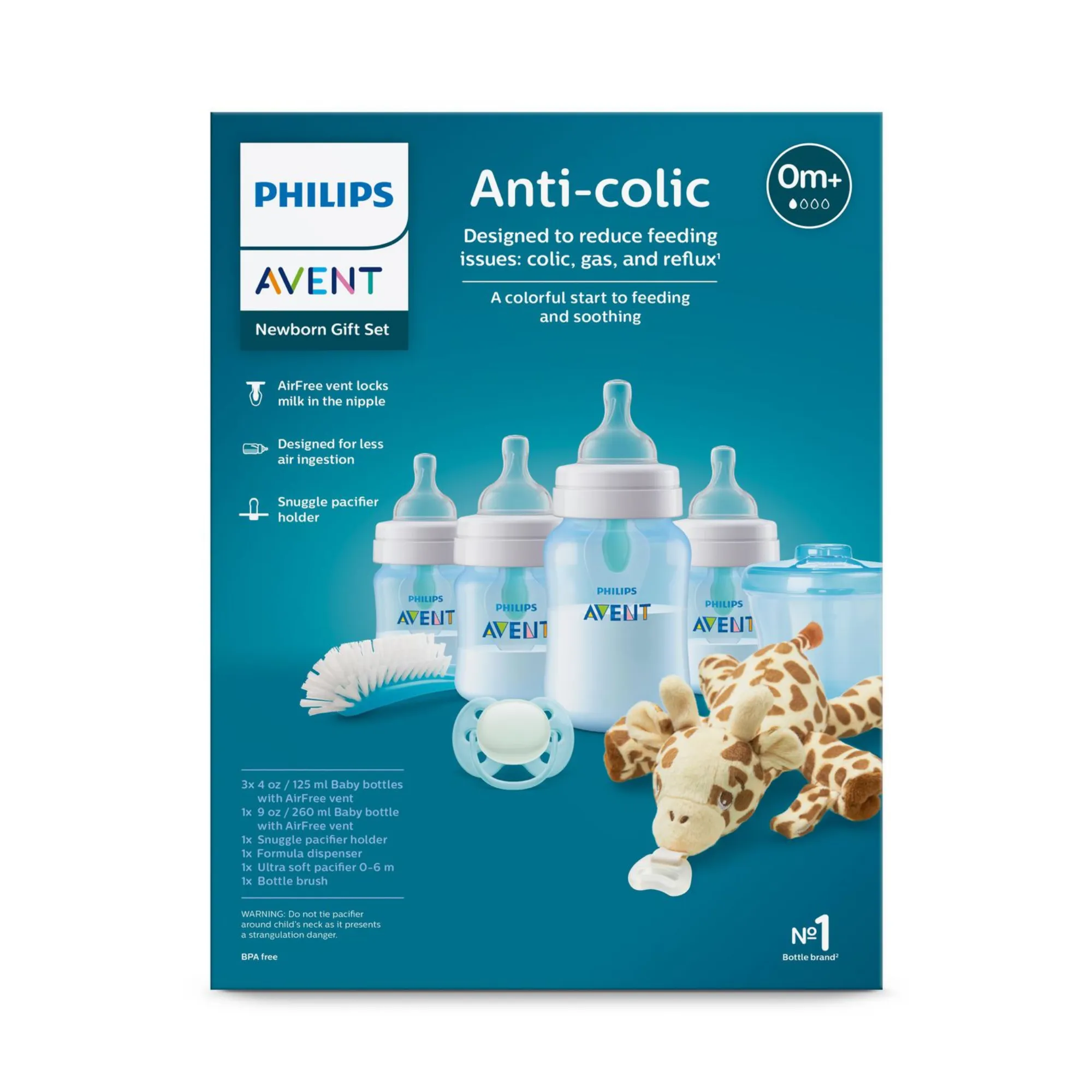 AVENT Anti-colic Baby Bottle with AirFree Vent Newborn GiftSet