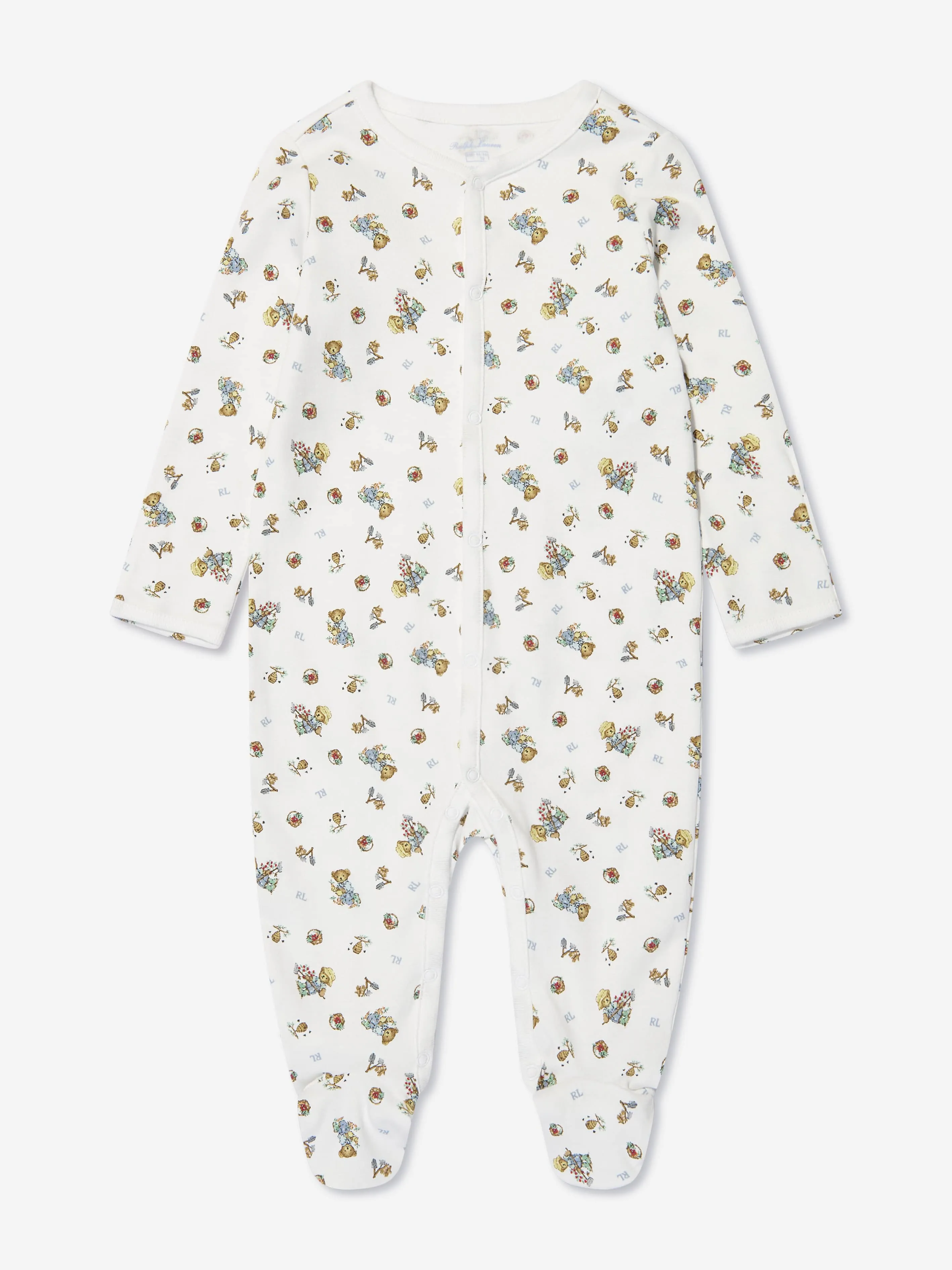 Baby Boys Bear Coverall in Ivory