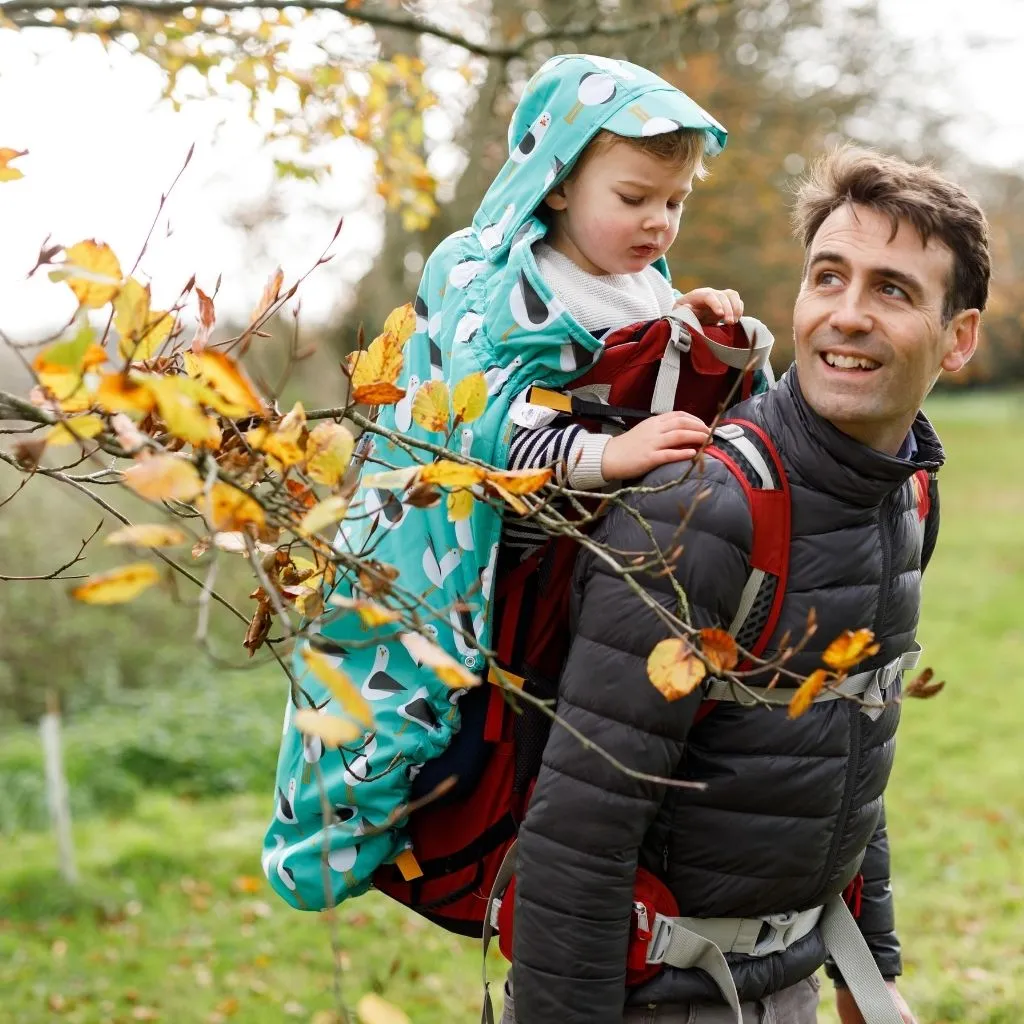 BabyWearing Fleece-lined Cover - TEAL SEAGULLS