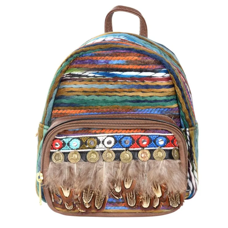 Backpack Mini Feathers - Each Unique