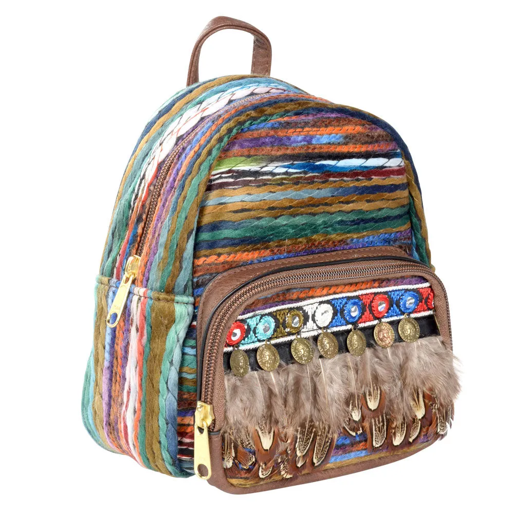 Backpack Mini Feathers - Each Unique