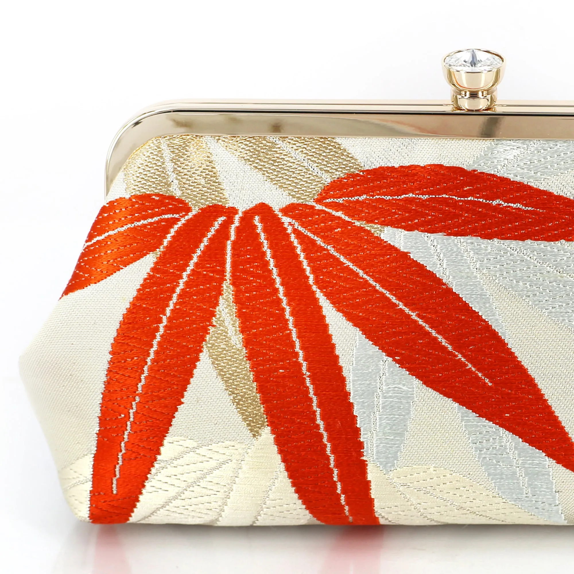 Bamboo Kimono Clutch Purse | Upcycled from vintage Japanese Obi