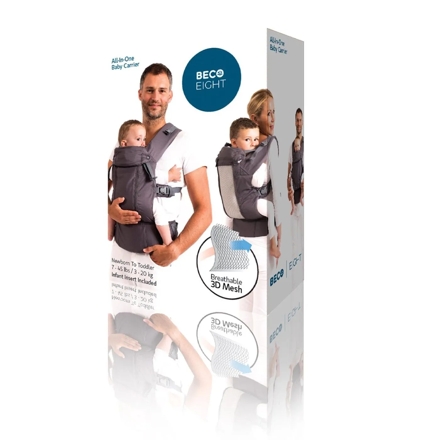 Beco 8 Baby Carrier - Teal Charcoal (One Year Warranty)