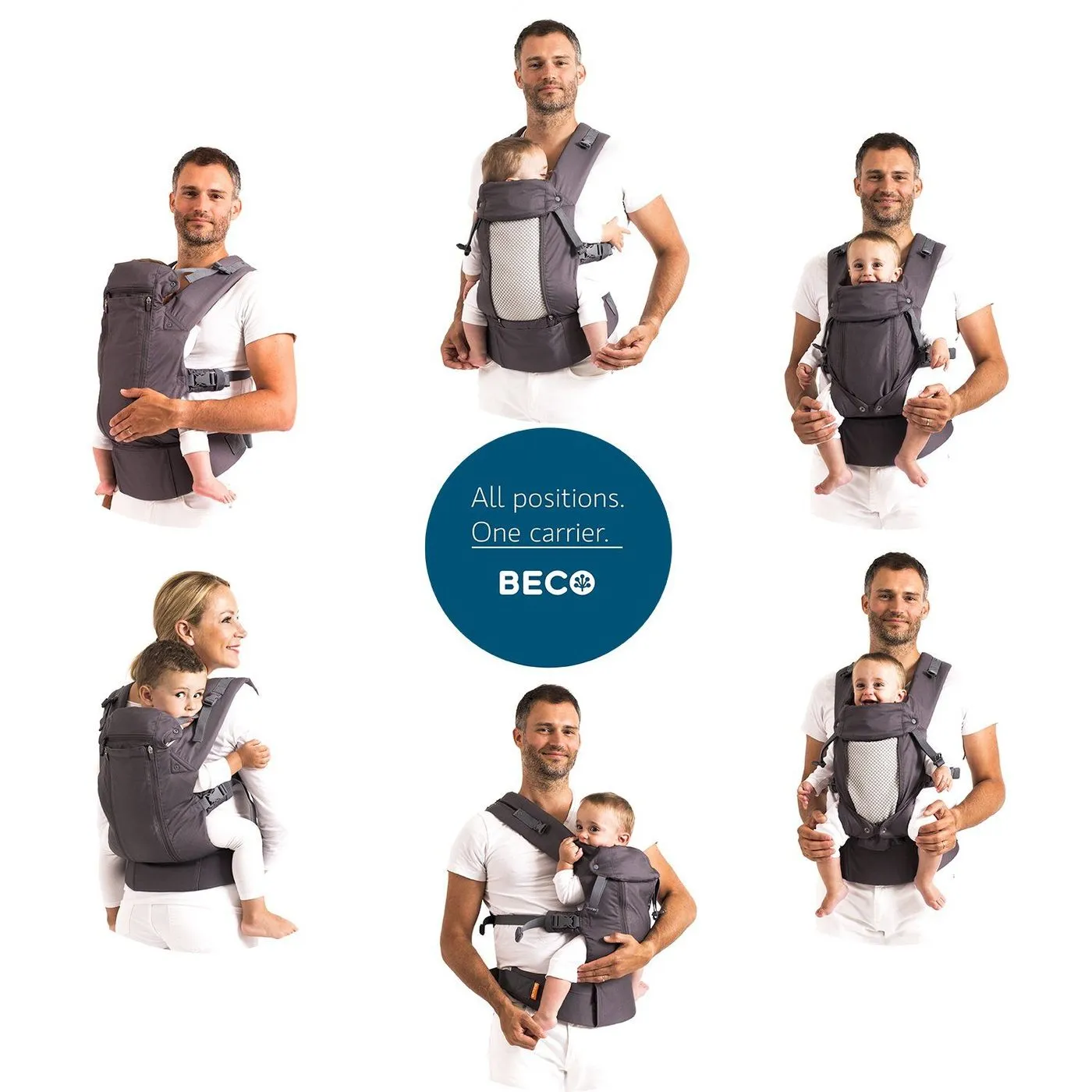 Beco 8 Baby Carrier - Teal Charcoal (One Year Warranty)