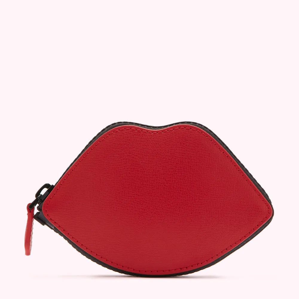 BLACK AND RED LG AND LIPS FOLDAWAY SHOPPER