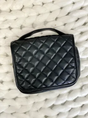 Black Quilted Toiletry Bag