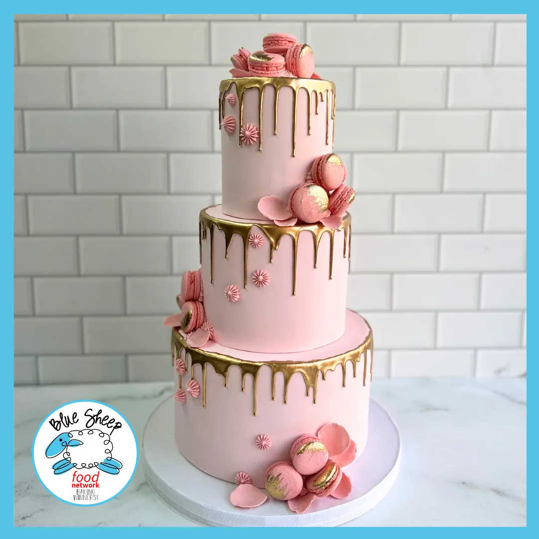 Blush Elegance Sweet 16 Cake