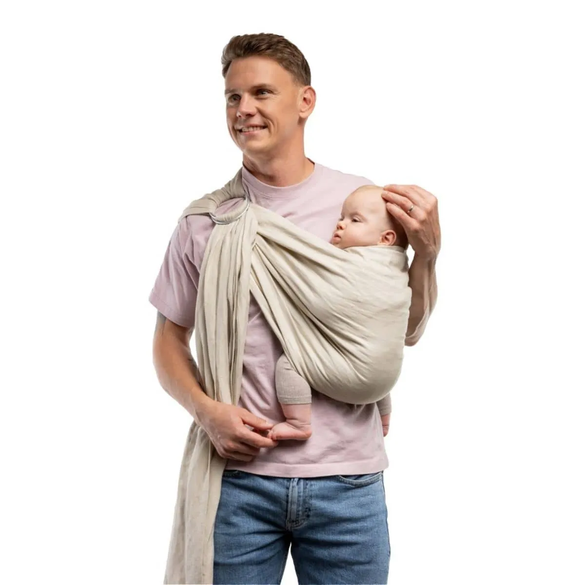 Boba Linen Ring Sling - Pampas