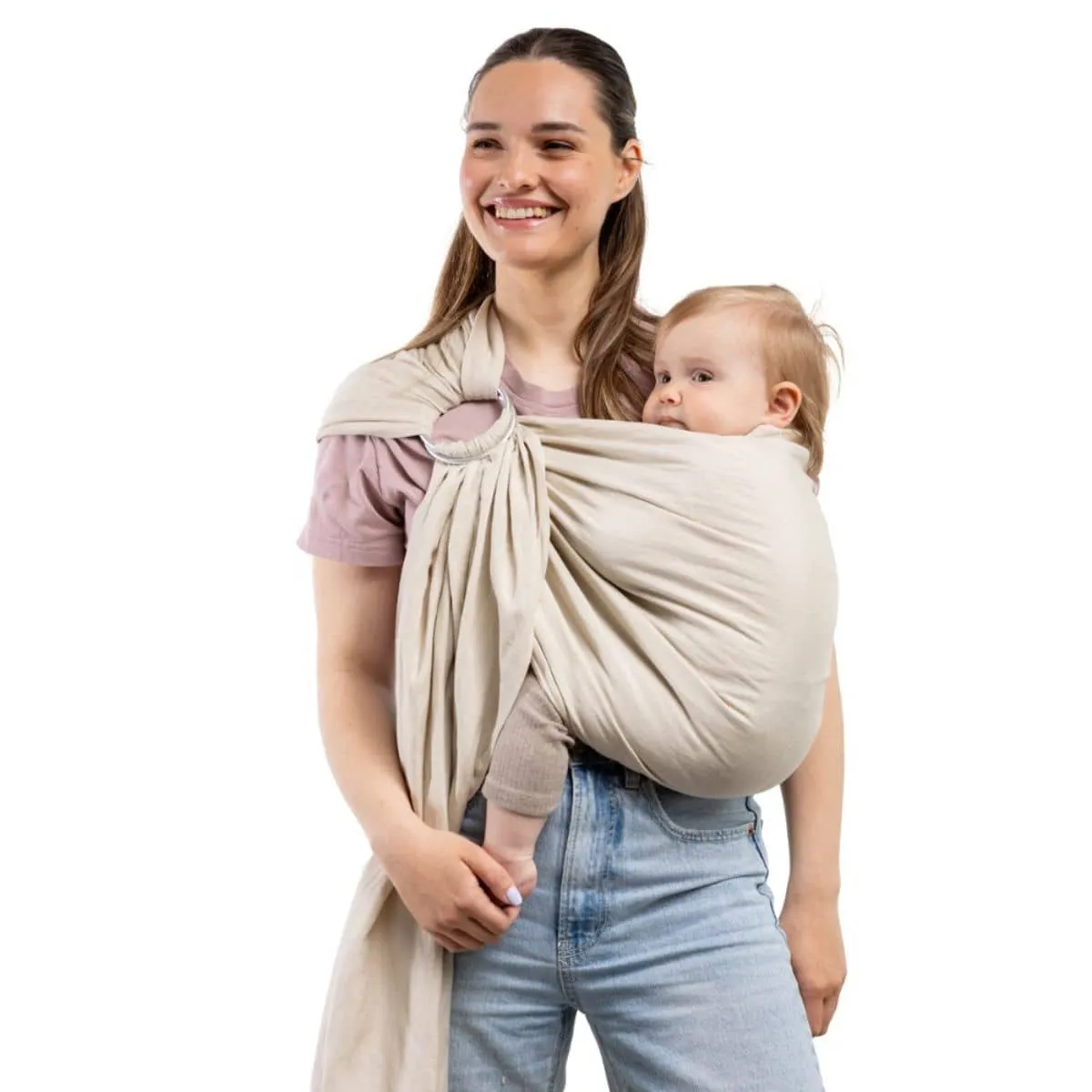 Boba Linen Ring Sling - Pampas