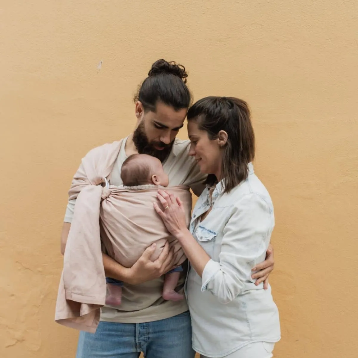 Boba Linen Ring Sling - Peony