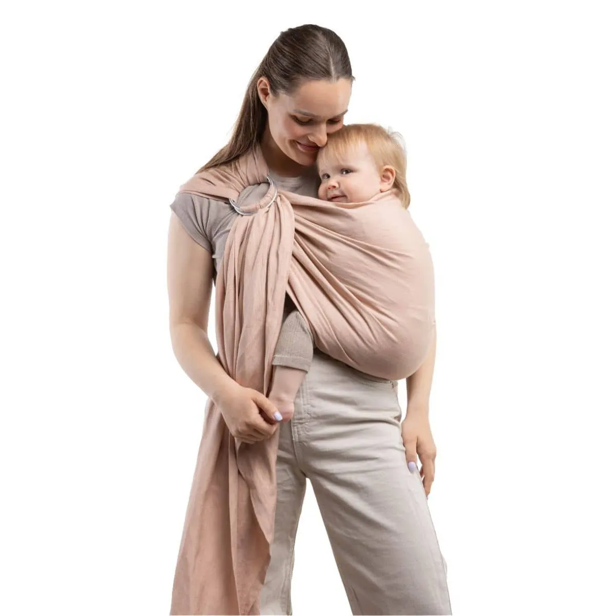 Boba Linen Ring Sling - Peony