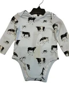 Body Suit Baby - Snap bottom - Cows - Bamboo