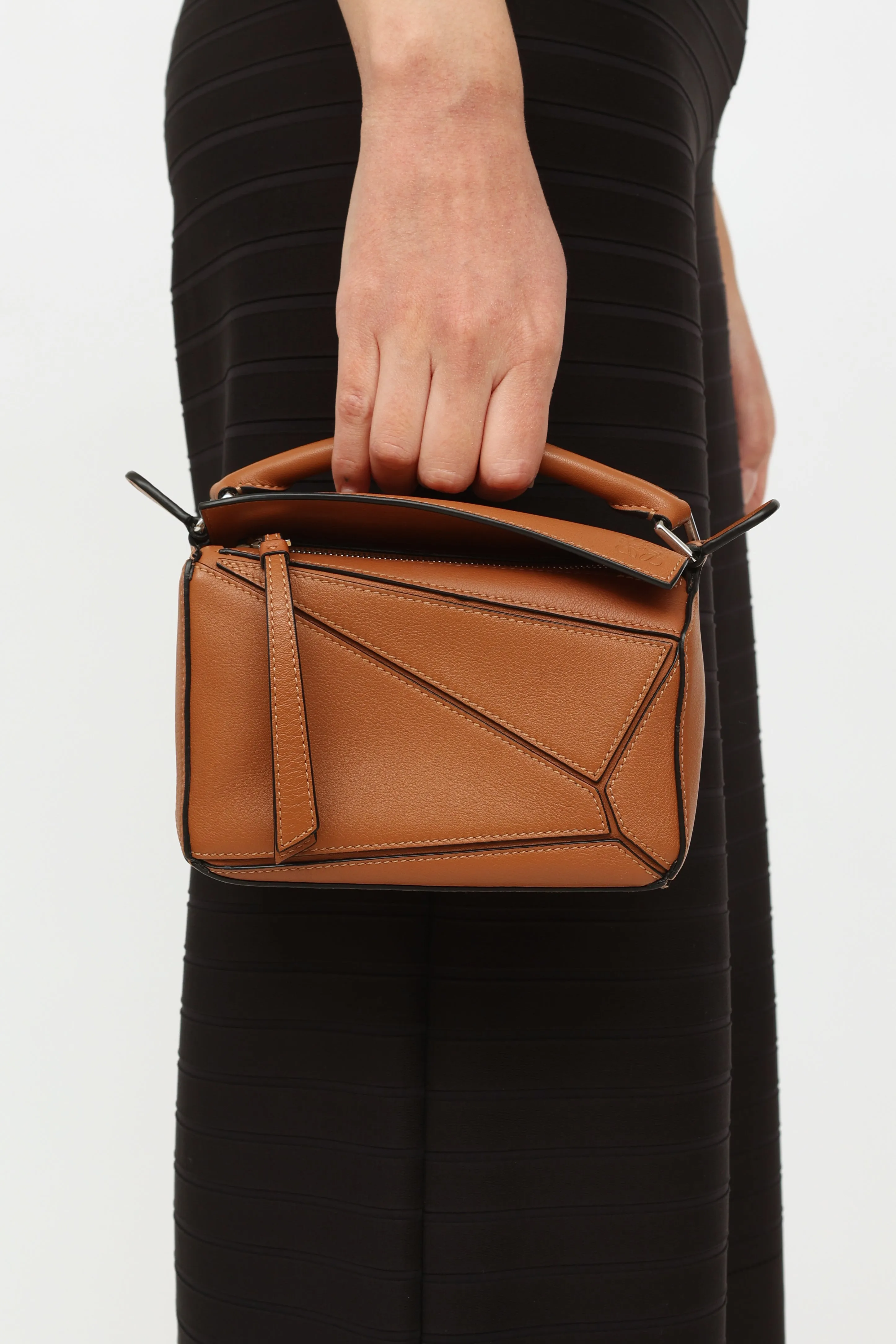 Brown Mini Puzzle Bag