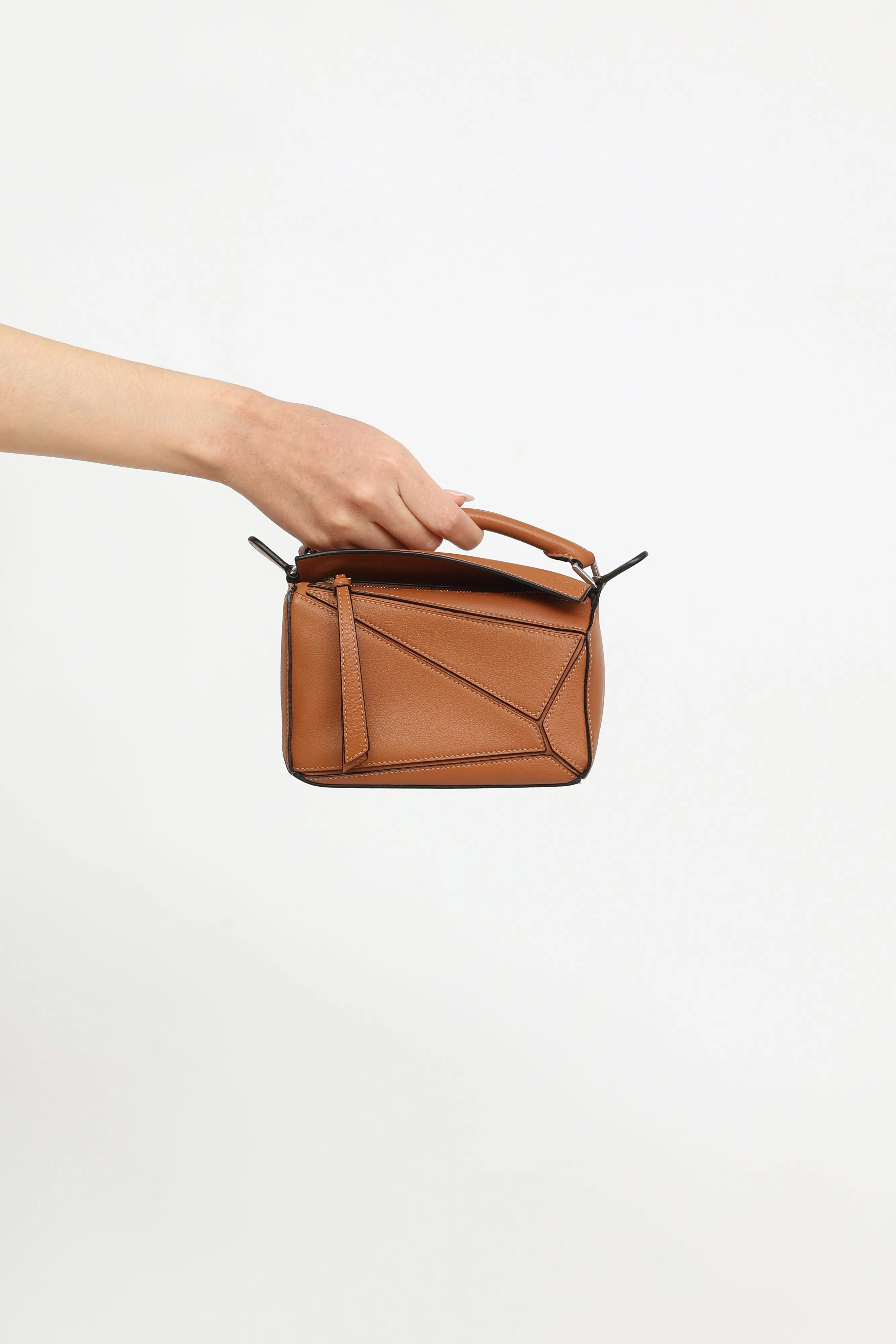 Brown Mini Puzzle Bag