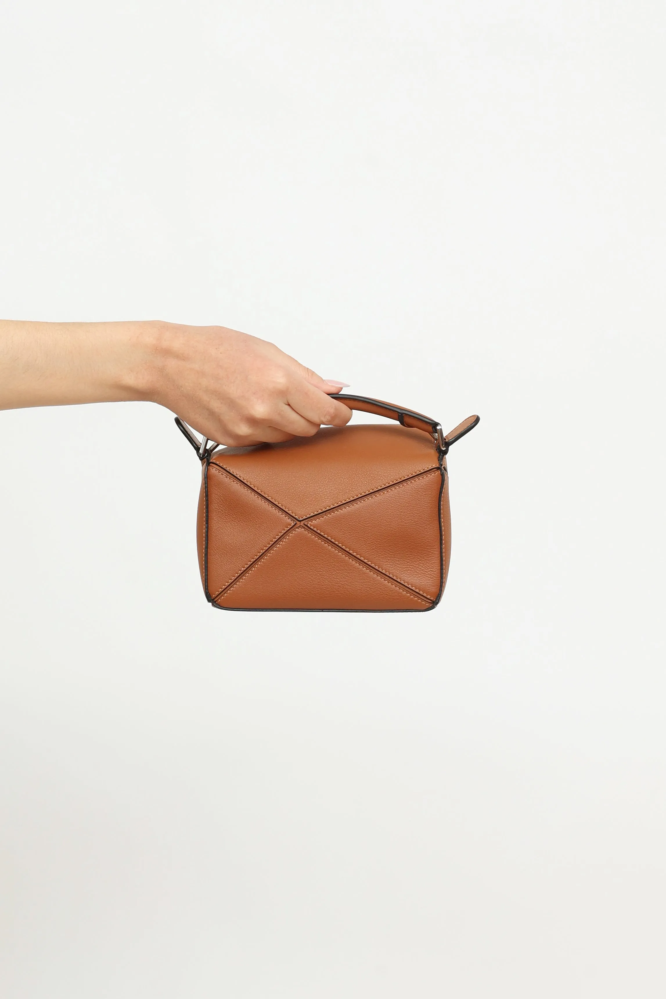 Brown Mini Puzzle Bag