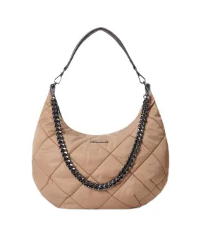 Caramel Quilted Bowery Shoulder Bag