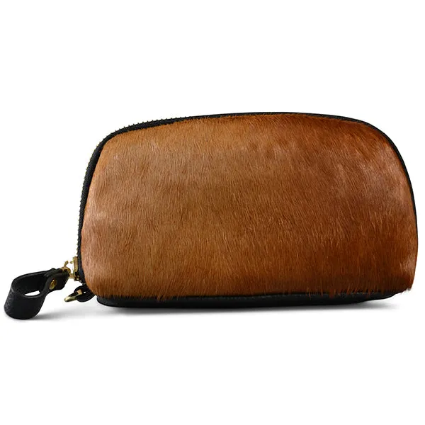 CARMICHAEL - Ladies Brown Leather Cowhide Wristlet Wallet Purse