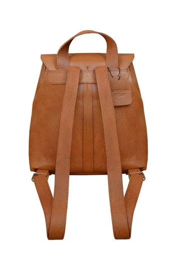 Challenger Tan Full Grain Pebbled Leather Backpack