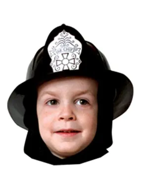 Child Black Fireman Hat