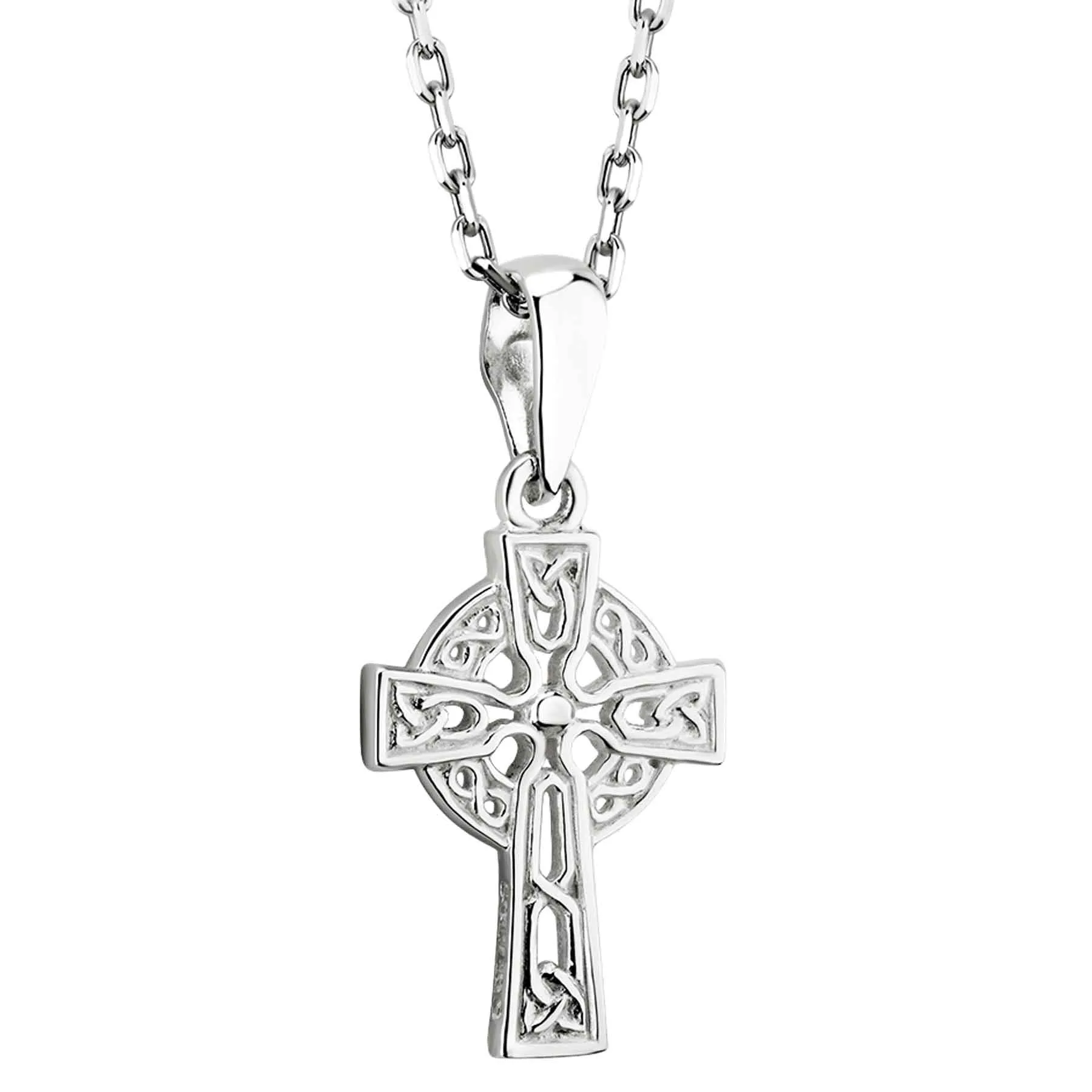 Children's Silver Celtic Cross Necklace