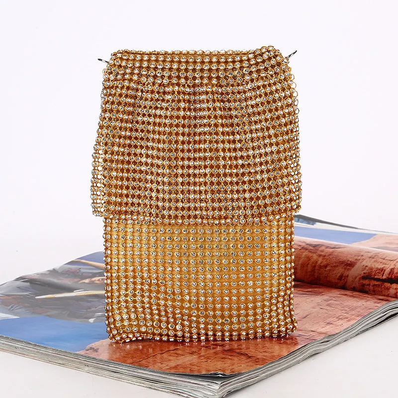 Creative Rhinestone Clutch Vertical Style Ladies