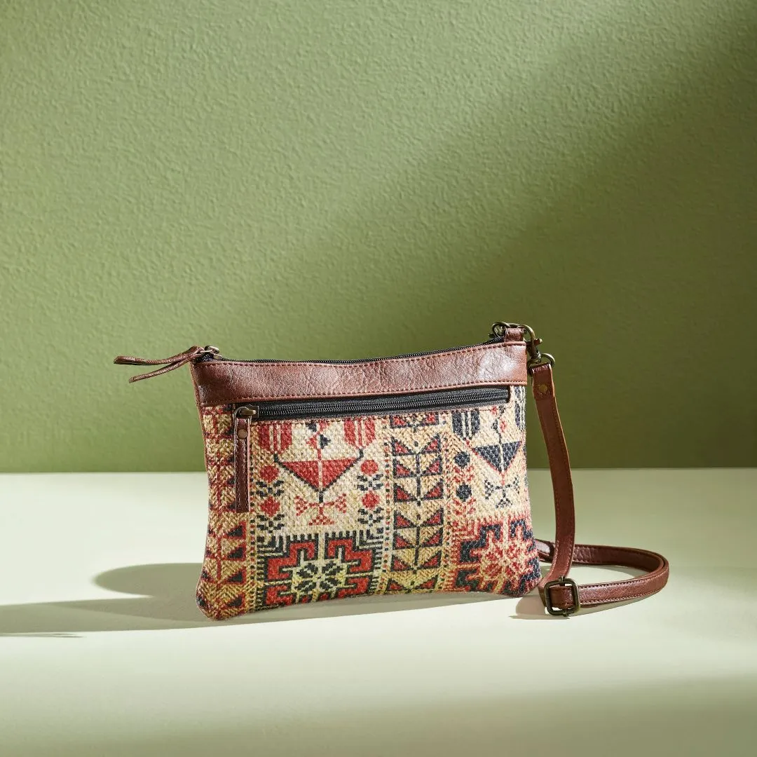 Crossbody Bag -  Lola  Up-Cycled Canvas, India