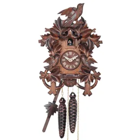 Cuckoo Clock - 1-Day Traditional with 6 Leaves & Birds - Engstler