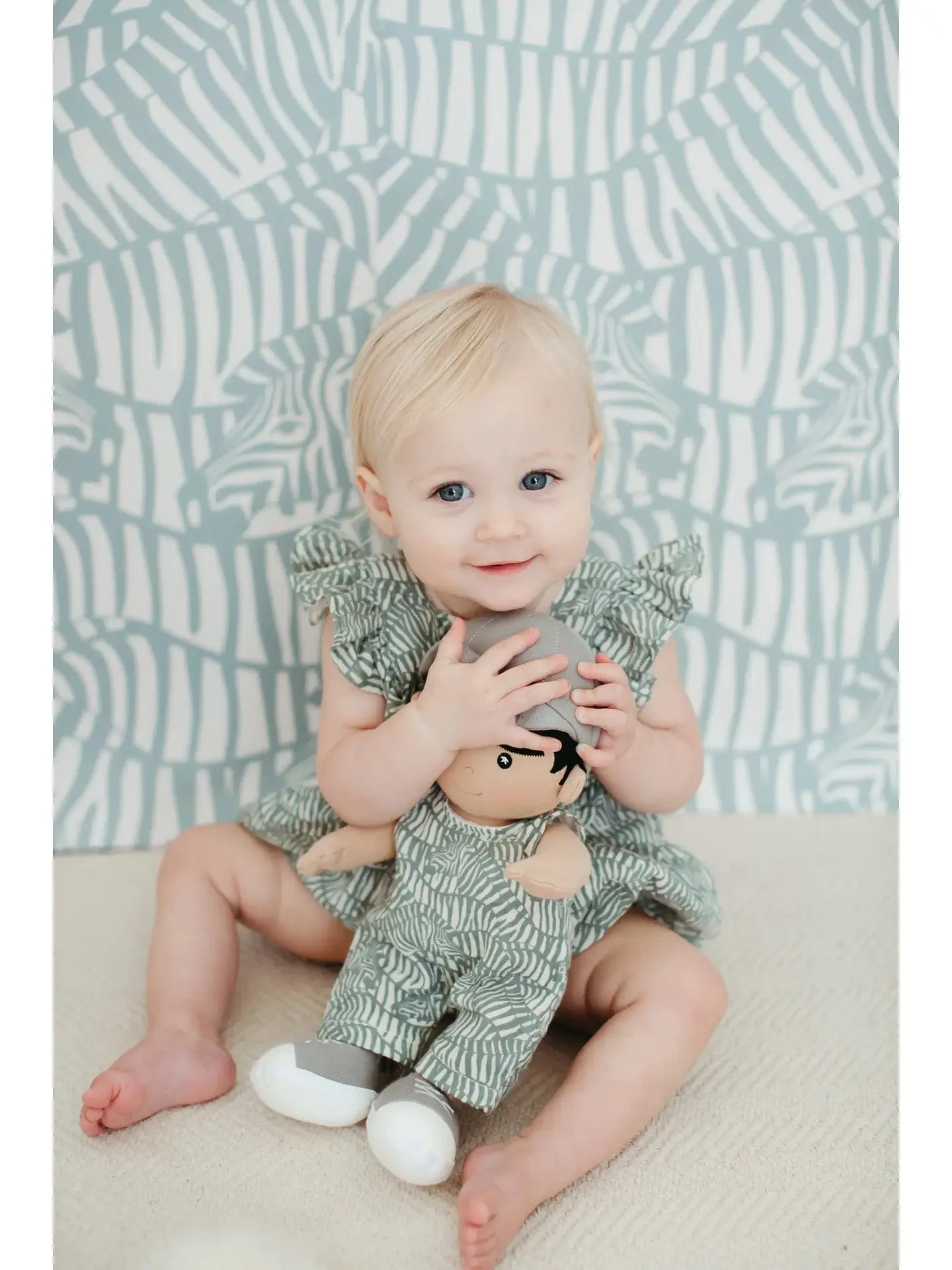 Doll Coverall - Zebra Print