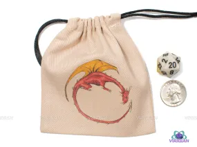 Dragon | Beige Cotton Dice Bag | Q Workshop